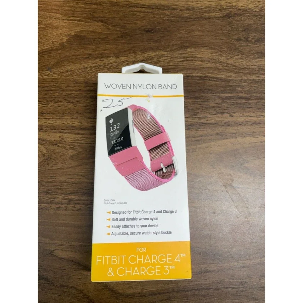 fitbit Pink Woven Nylon Replacement Band